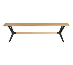 Tout neuf ⭐ TIME Banc L.180 EMELINE ch&ecirc;ne massif /m&eacute;tal noir 🛒