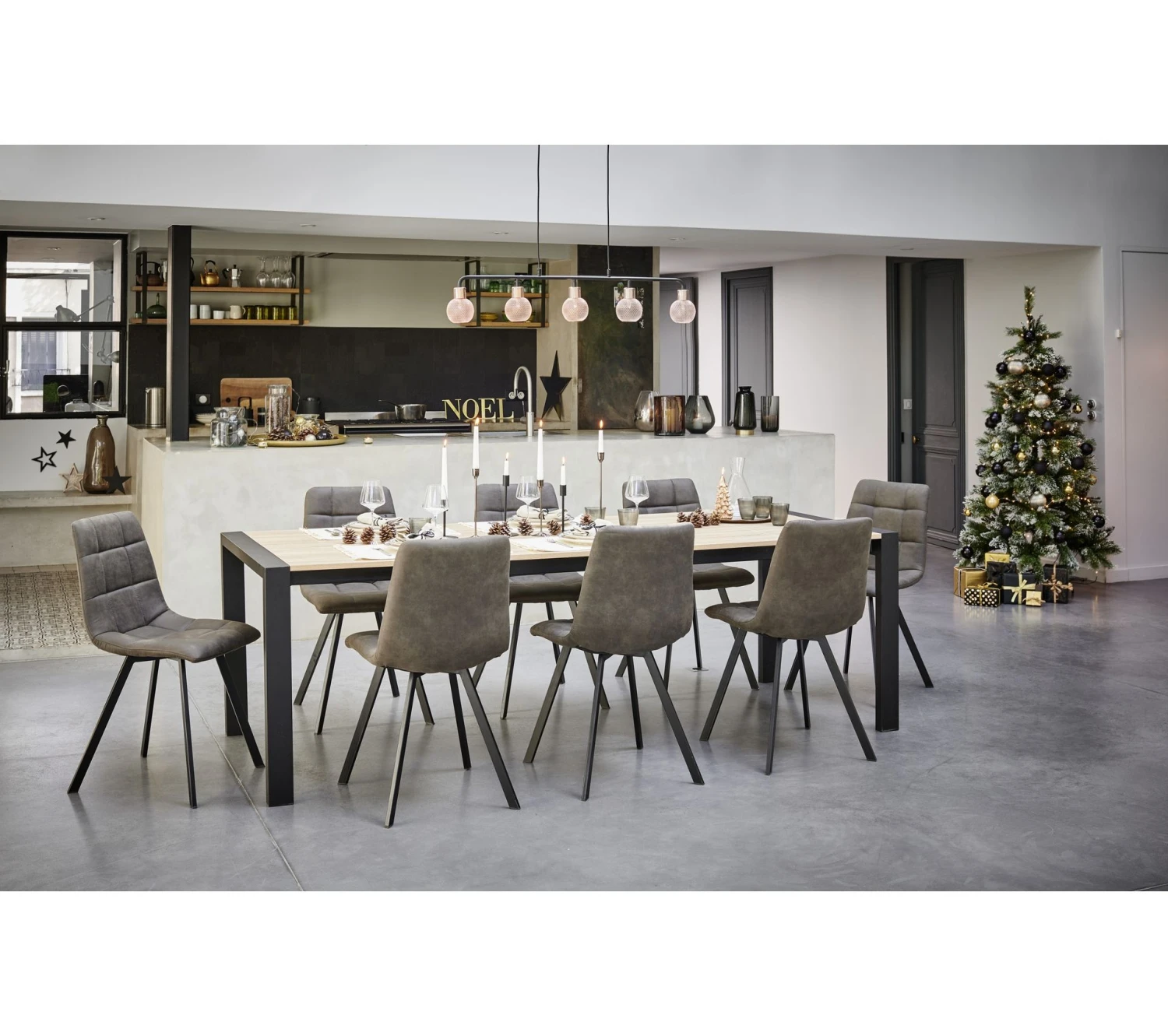 Coupon 👏 TIME Table L.160/240 + allonges CAMDEN Chêne sonoma/noir 😍 – Image 8