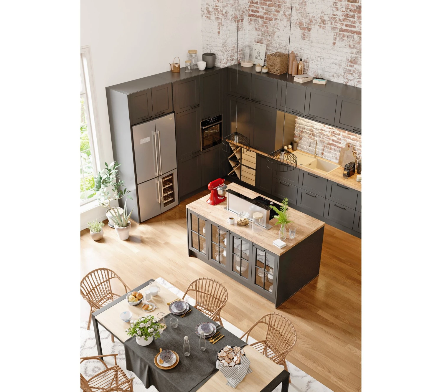 Coupon 👏 TIME Table L.160/240 + allonges CAMDEN Chêne sonoma/noir 😍 – Image 9