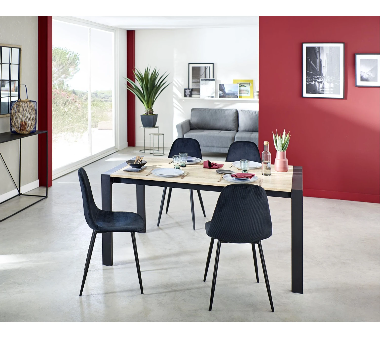 Coupon 👏 TIME Table L.160/240 + allonges CAMDEN Chêne sonoma/noir 😍 – Image 11