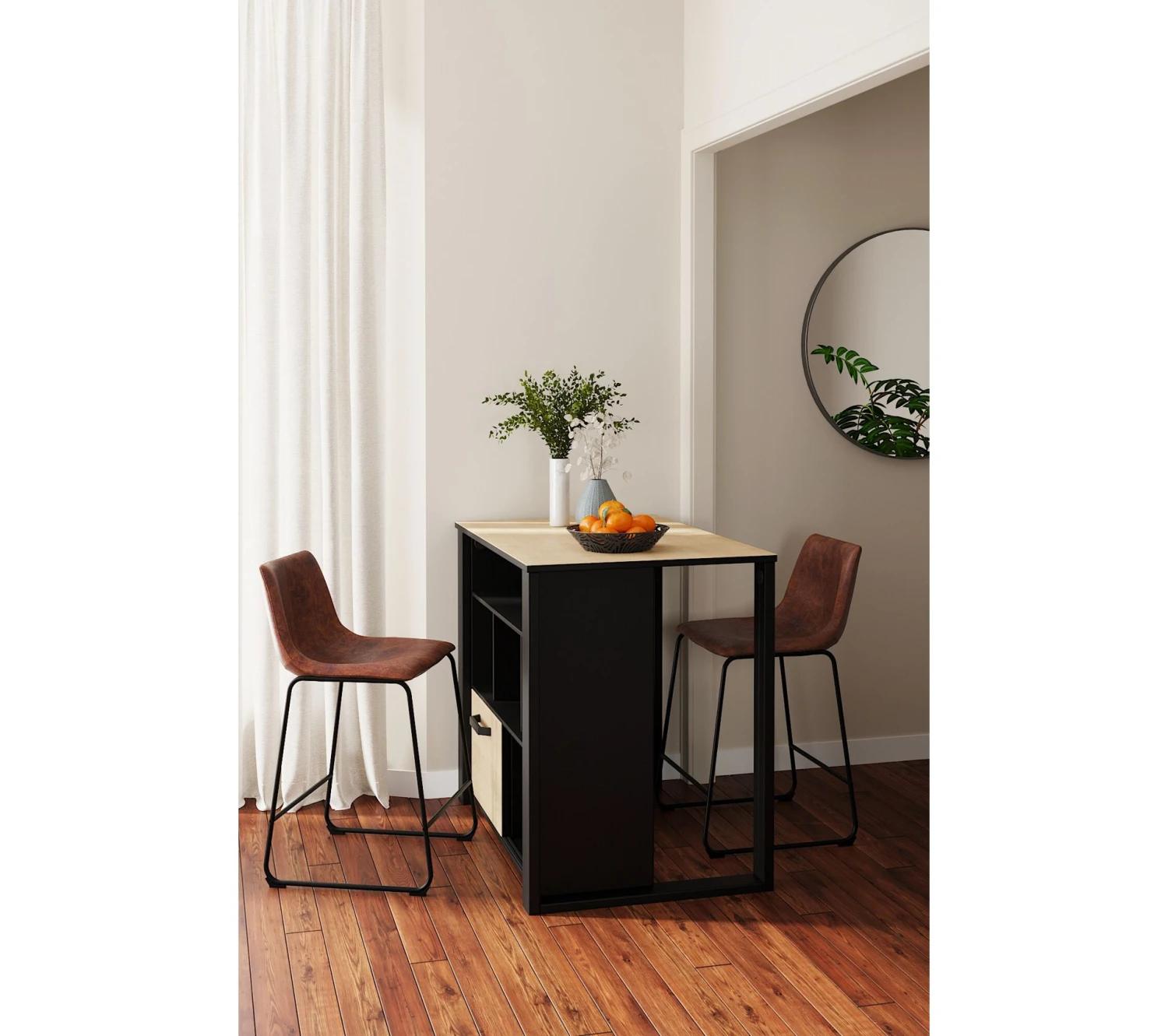 Tout neuf 🔥 TIME Tabouret de bar H.61 ROMANE Marron vintage 🎉 – Image 7