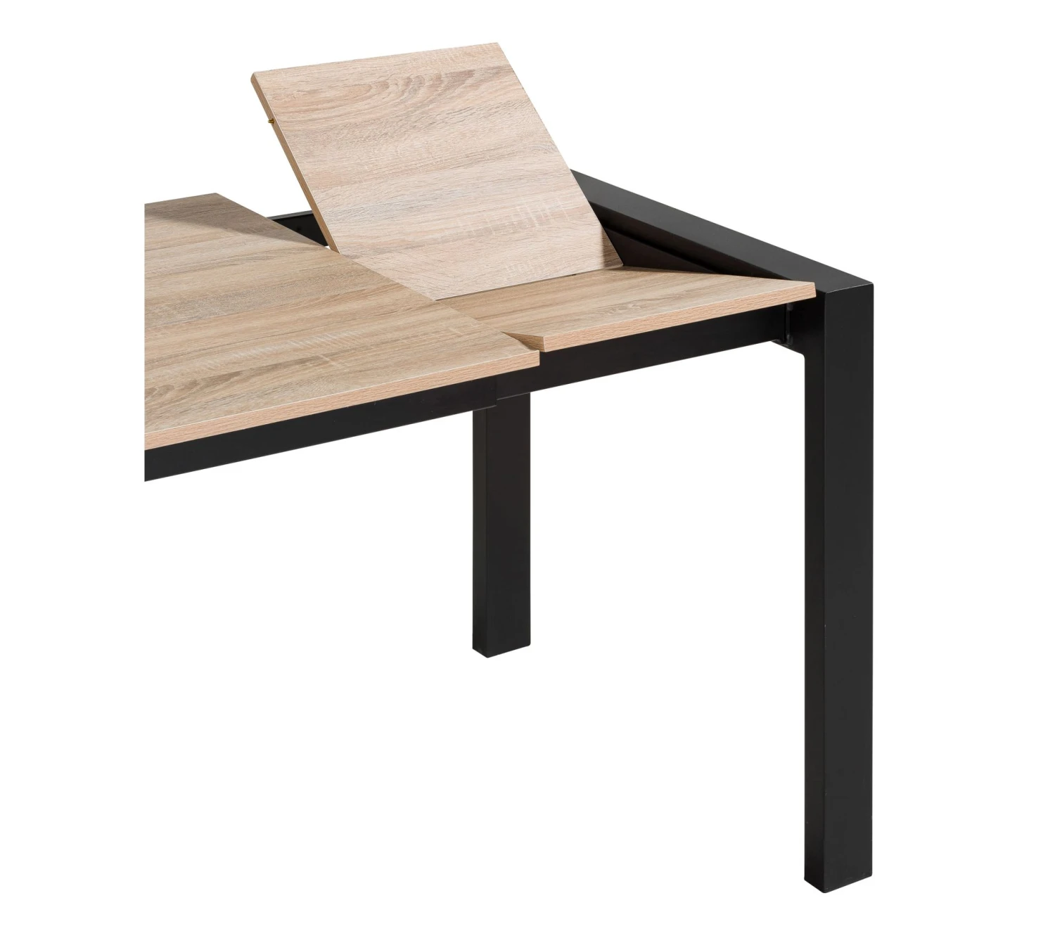 Grosses soldes 🛒 TIME Table L.120/160 + allonge CAMDEN Chêne sonoma/noir 🎉 – Image 5