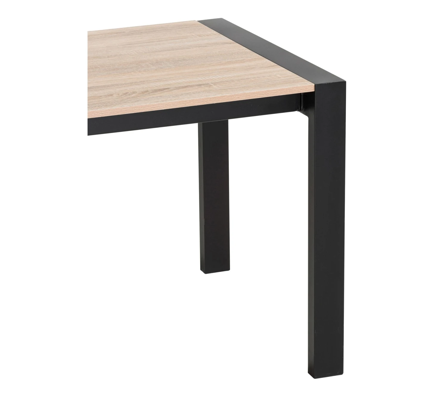 Grosses soldes 🛒 TIME Table L.120/160 + allonge CAMDEN Chêne sonoma/noir 🎉 – Image 4
