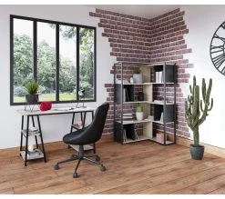 Remise 🎉 TIME Séparation dangle extensible SLIDE Imitation chêne et noir 👍