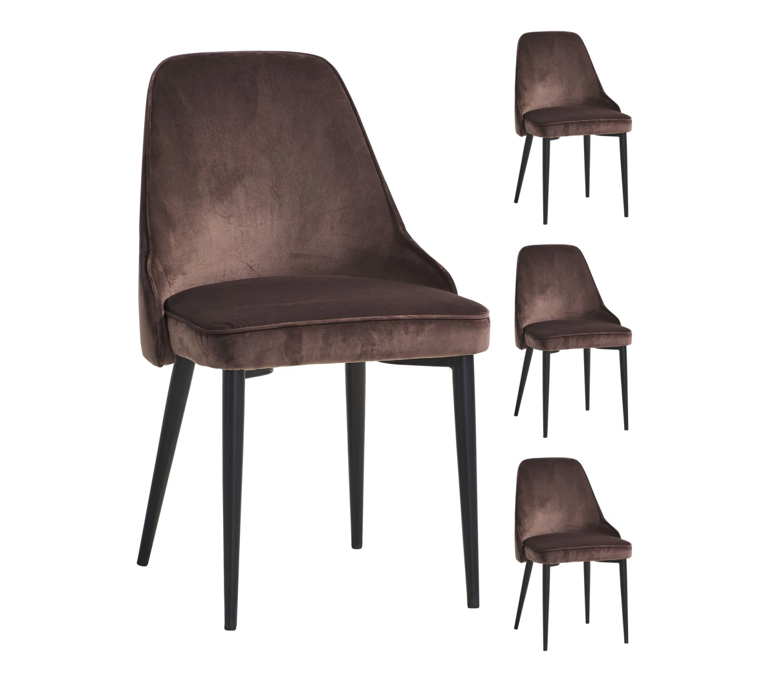 Acheter ❤️ TIME Chaise velours MARINETTE Taupe ⭐ – Image 17