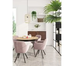 Sortie 🎁 TIME Table ronde D.118/148 CELINE imitation chêne/ noir ⭐