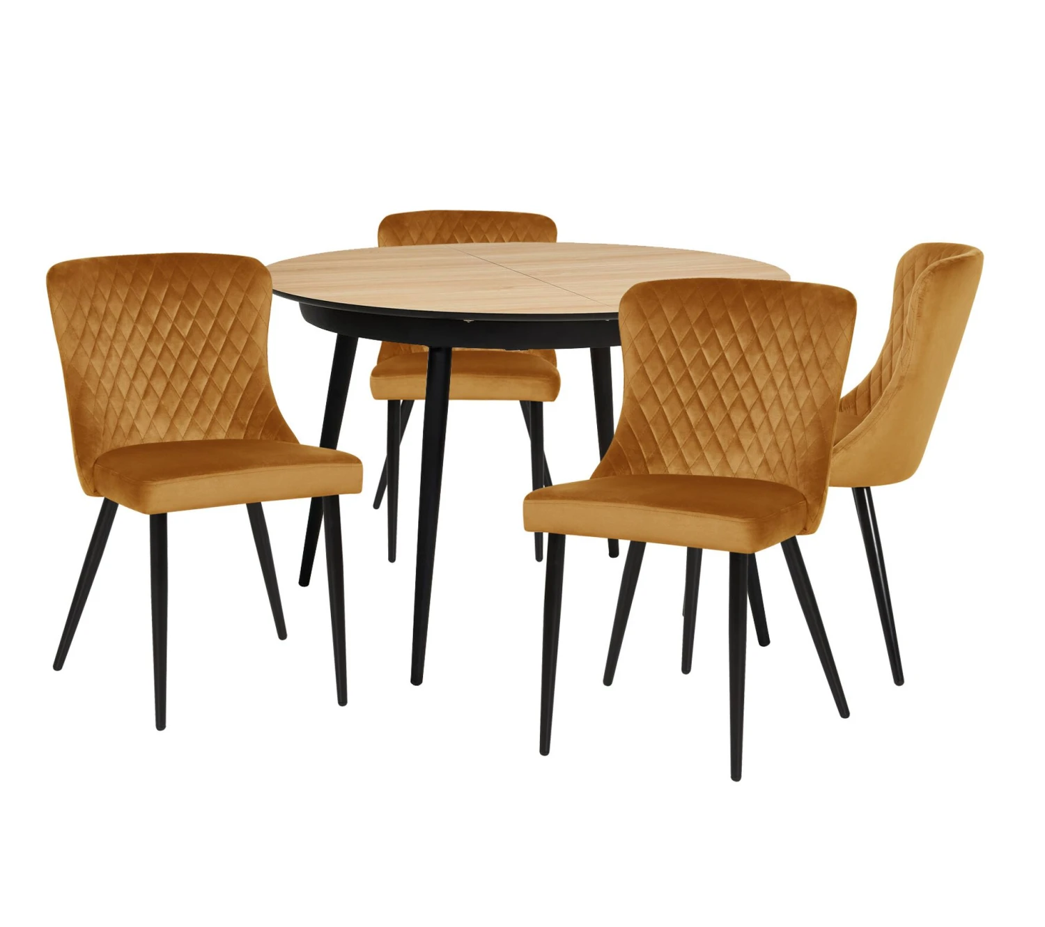 Sortie 🎁 TIME Table ronde D.118/148 CELINE imitation chêne/ noir ⭐ – Image 9