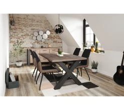 Sortie 🧨 TIME Chaise ESTHER Bi-color noir nuit/marron ❤️