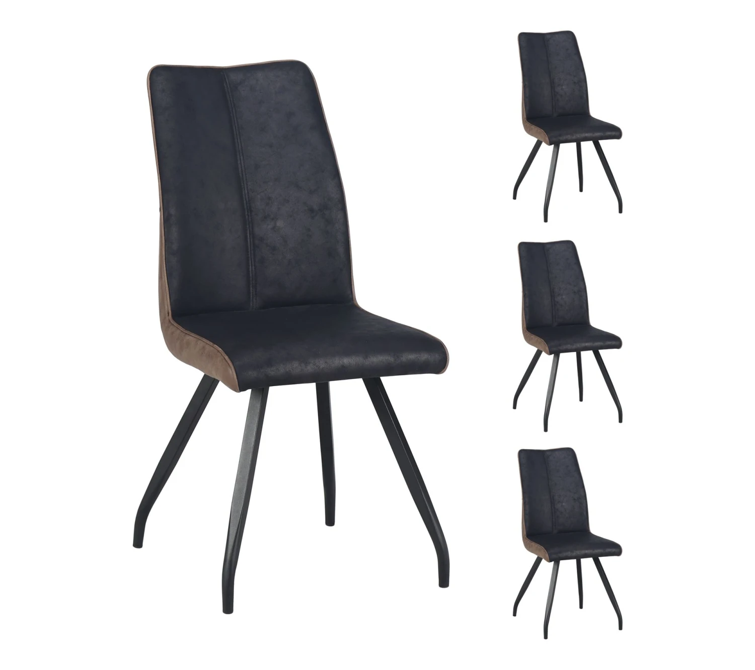 Sortie 🧨 TIME Chaise ESTHER Bi-color noir nuit/marron ❤️ – Image 9