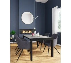 Tout neuf 🥰 TIME Table L.160/240 + allonges CAMDEN imitation béton/ noir 👍