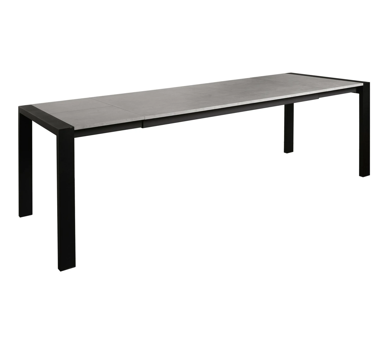 Tout neuf 🥰 TIME Table L.160/240 + allonges CAMDEN imitation béton/ noir 👍 – Image 7