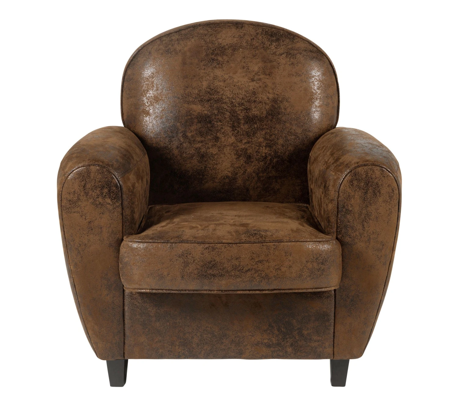 Budget 🥰 TIME Fauteuil Vintage CLUB tissu microfibre marron 💯 – Image 2