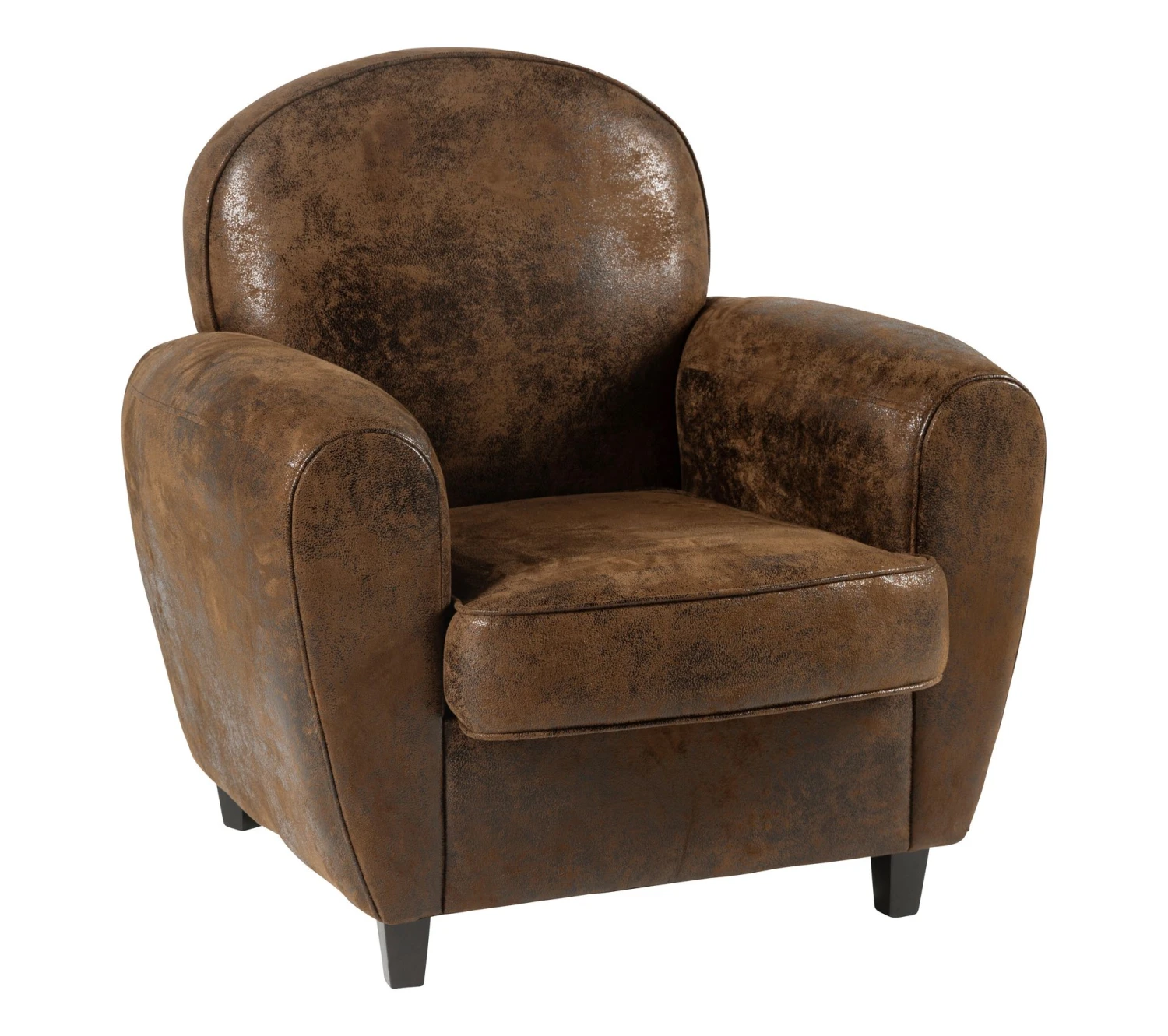 Budget 🥰 TIME Fauteuil Vintage CLUB tissu microfibre marron 💯 – Image 3