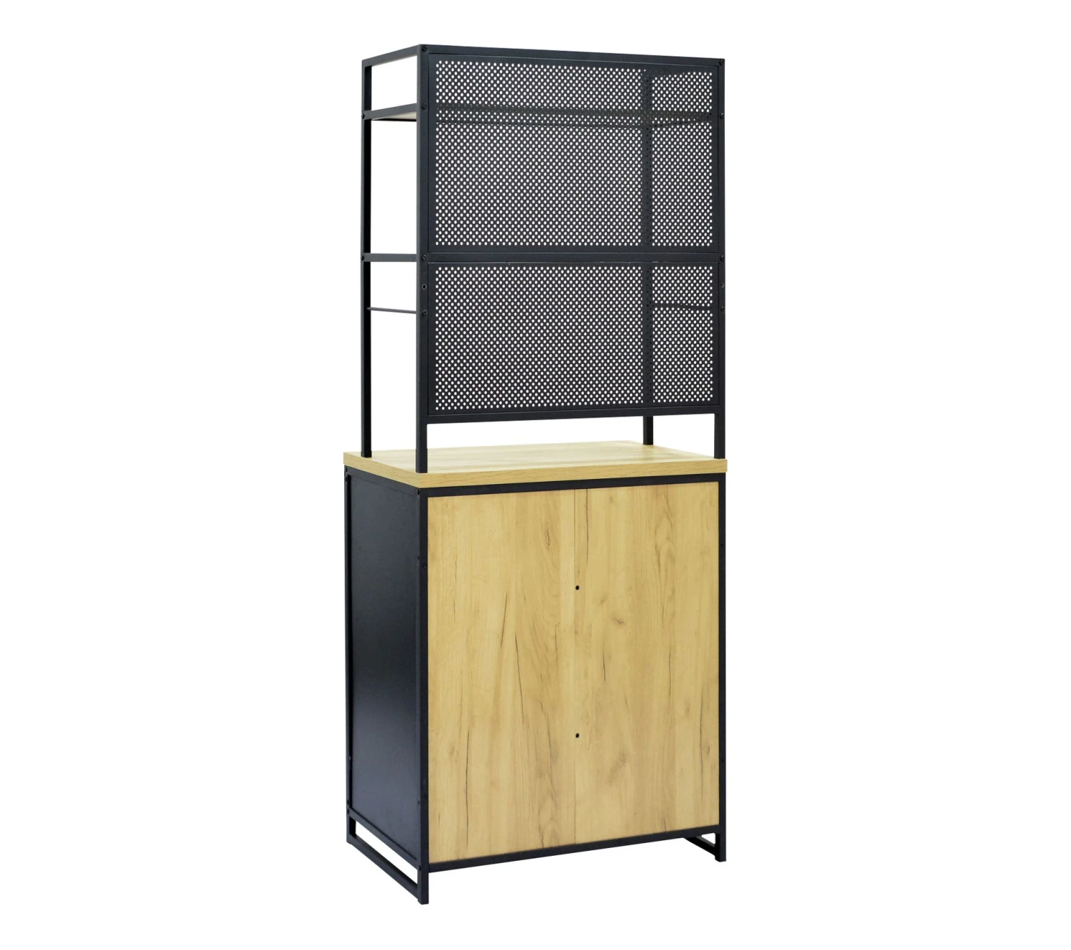 Grosses soldes ⌛ TIME Buffet haut 180 cm BOSTON noir chêne đź”” – Image 5