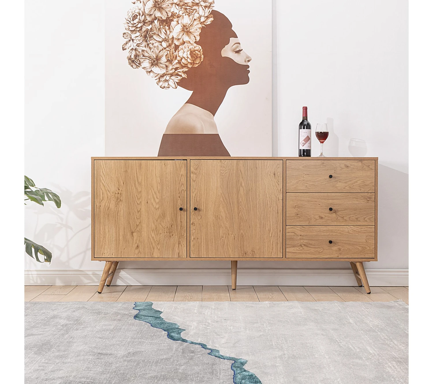 Le moins cher 🧨 TIME Buffet COLUMBUS imitation chêne ⌛ – Image 10