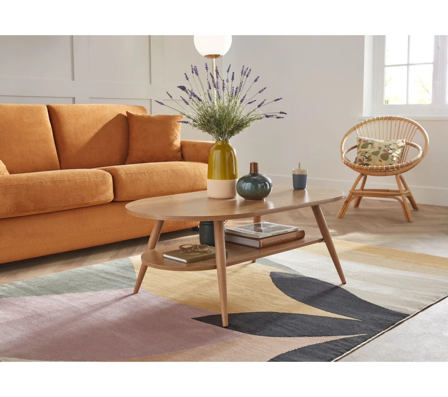 Vente flash ❤️ Table basse TIME ovale vintage Columbus 🎁 – Image 6