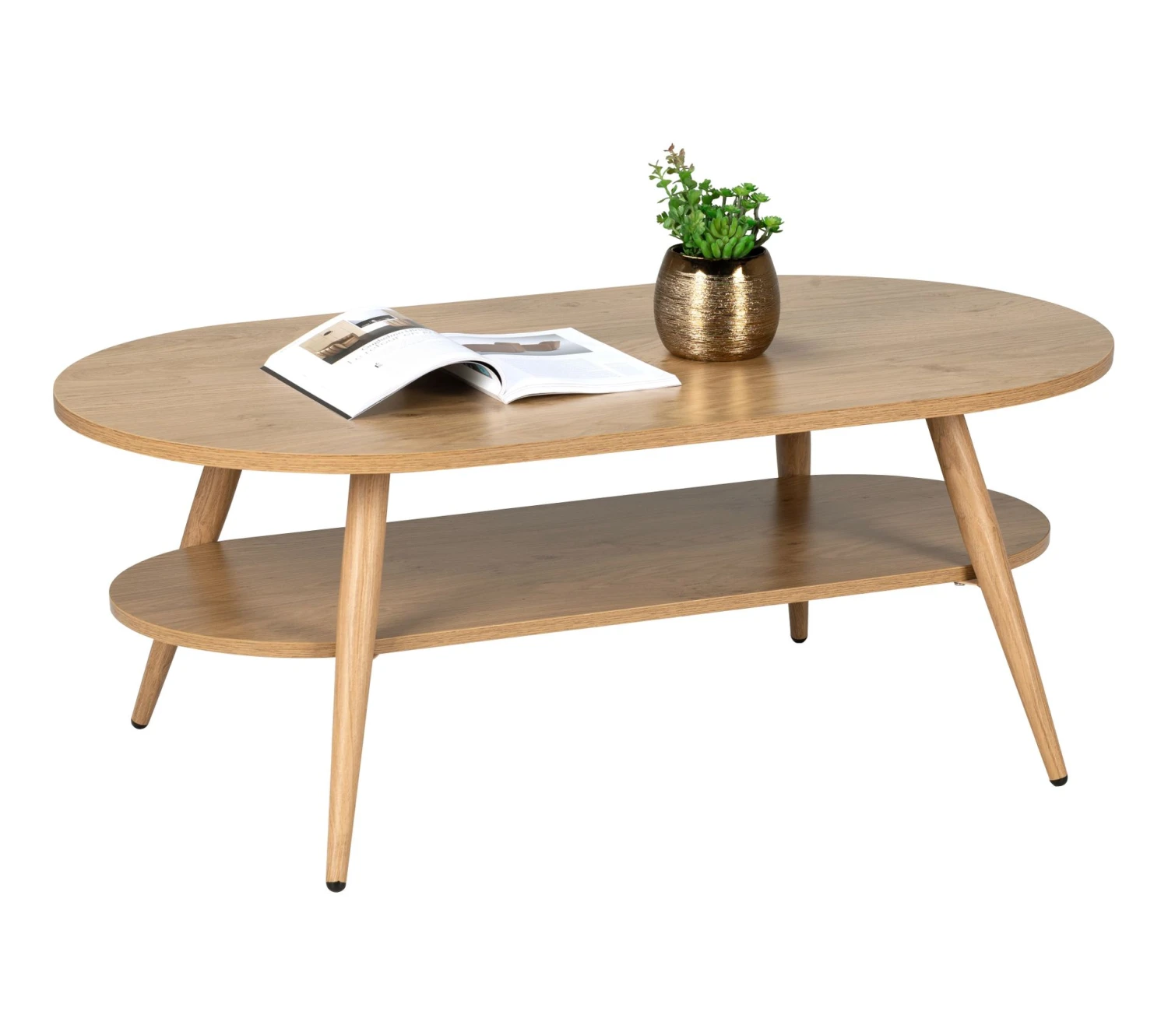 Vente flash ❤️ Table basse TIME ovale vintage Columbus 🎁 – Image 5