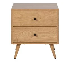 Meilleur prix 😉 TIME Chevet 2 tiroirs COLUMBUS imitation chêne ✔️