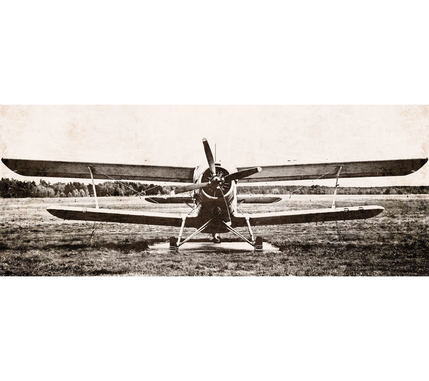 Le moins cher ✔️ TIME Tableau verre 125x50 AVION 🔔 – Image 2