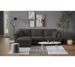 Le moins cher 🌟 TIME Canapé convertible méridienne réversible CASABLANCA tissu Bergamo graphite 97 💯