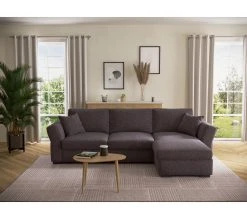 Meilleur prix 🛒 TIME Canapé convertible méridienne réversible CASABLANCA tissu Enjoy marron glacé 5 🎉