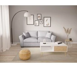 Meilleure vente ❤️ TIME Canapé 3 places CASABLANCA tissu Apolo galet 4 🤩