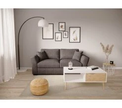 Budget ❤️ TIME Canapé 3 places CASABLANCA tissu Apolo granite 13 😉