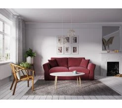 Acheter ⌛ TIME Canapé 3 places CASABLANCA tissu Bella bordeaux 👏