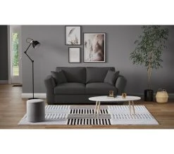 Coupon ⭐ TIME Canapé 3 places CASABLANCA tissu Bergamo graphite 97 ⌛