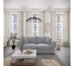 Meilleure vente ❤️ TIME Canapé 3 places CASABLANCA tissu Malmo gris 90 🧨