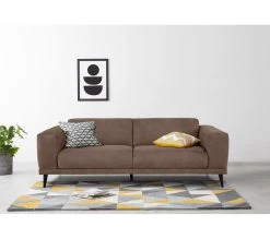 Bon marché 🥰 TIME Canapé 3 places OSLO tissu Apache taupe 13 👍