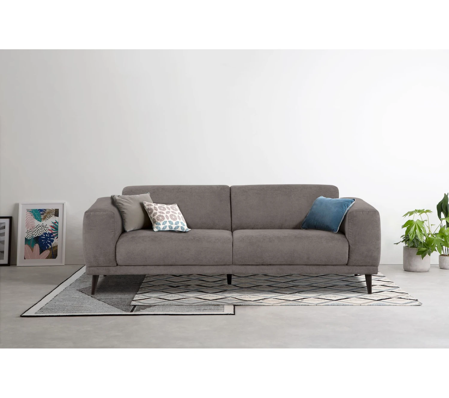 De gros ⭐ TIME Canapé 3 places OSLO tissu enjoy marron glacé ✨