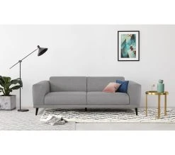 Coupon 🥰 TIME Canapé 3 places OSLO tissu malmo new 90 gris clair ✔️