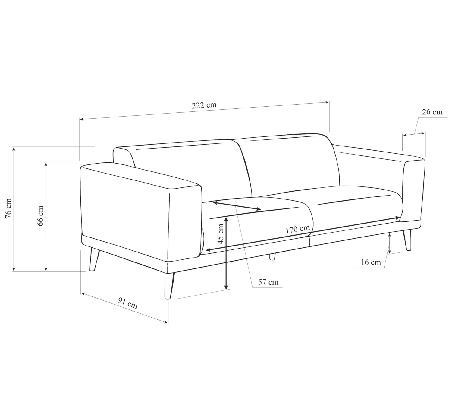 Meilleur prix ✔️ TIME Canapé 3 places OSLO tissu love anthracite 26 😀 – Image 13